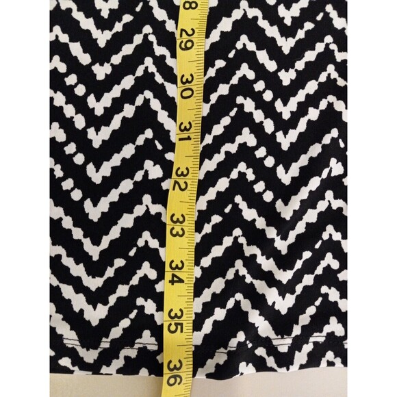 Ann‎ Taylor Women Black/white Chevron Button Down Collared  Dress Size Small - Picture 6 of 8